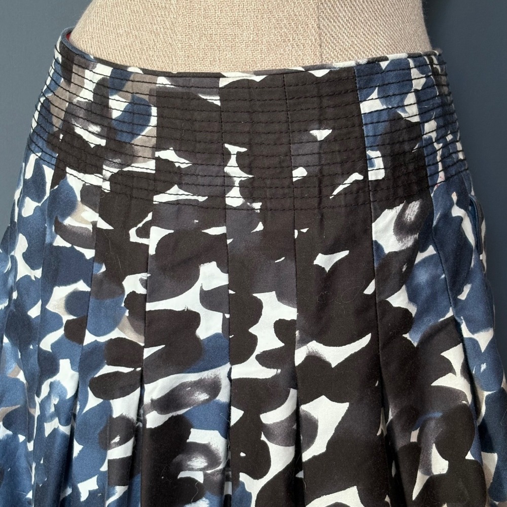 Maeve Anthropologie Pleated Skirt | Size 2‎ | Watercolor Print Cotton